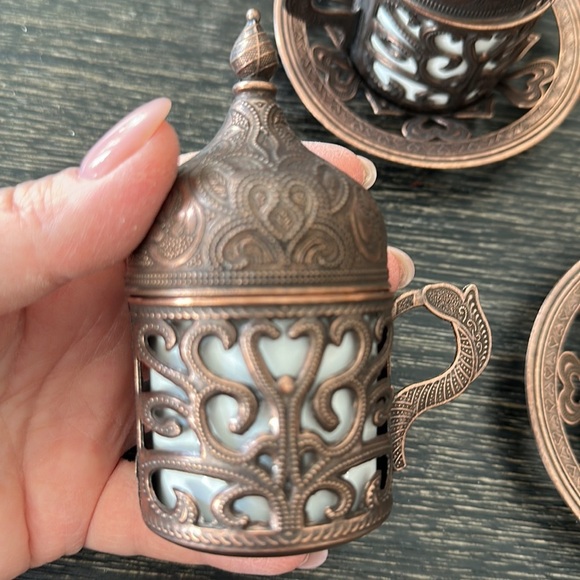 Traditional Ottoman Turkish Coffee set of 2 - Picture 9 of 9